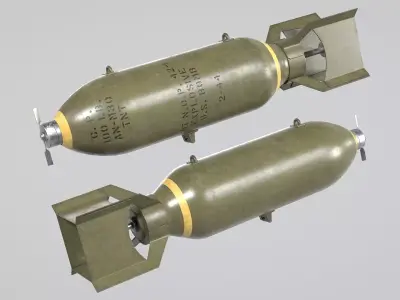 AN-M30 100 lb Bomb Low-poly 3D model