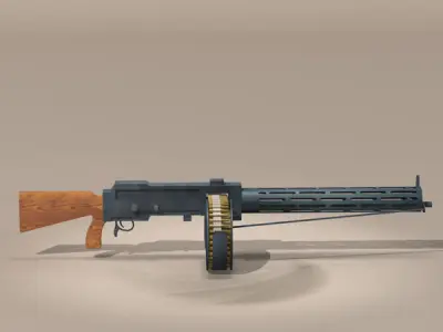 LMG14 machine gun 3D model purchase