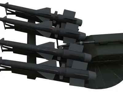 Missile Launcher Low-poly 3D model