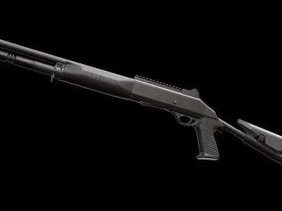 M1014 - Model and Textures Low-poly 3D model