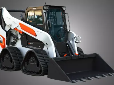 S86 Skid Steer Loader with Quad Track - Bucket 3D model