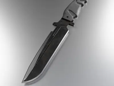 Army combat knife pbr realistic 3d model Low-poly 3D model
