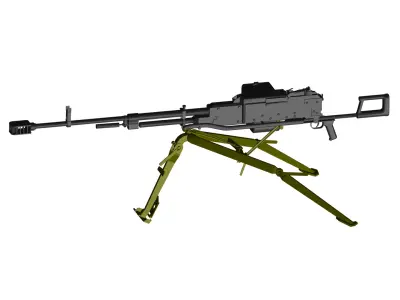 Machine gun 3D model