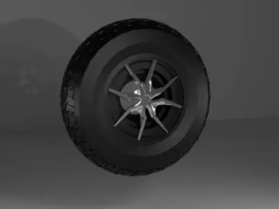 COMPLETE TYRE AND  RIM 3D MODEL  Free low-poly 3D model