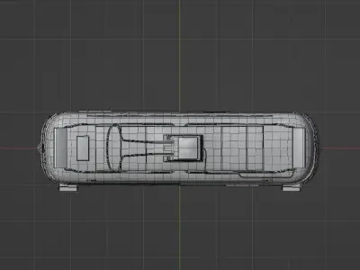 Old tram 3D model buy