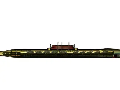 Project 717 amphibious Transport Submarine 3D model