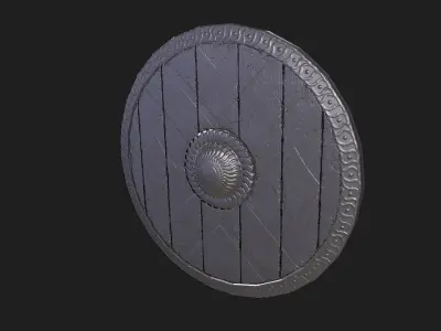 Warrior Shield Low poly 3d model Free low-poly 3D model