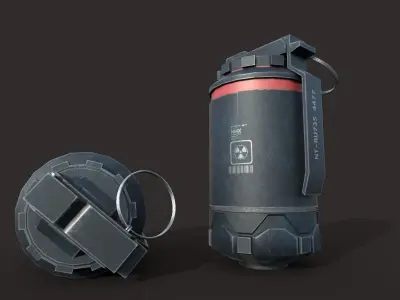 HMX Smoke Grenade Low-poly 3D model