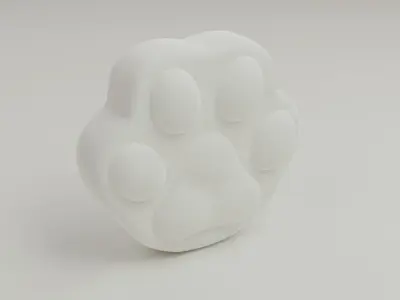 Paw stylized 3D model