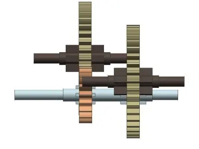 simple gear box Free 3D model