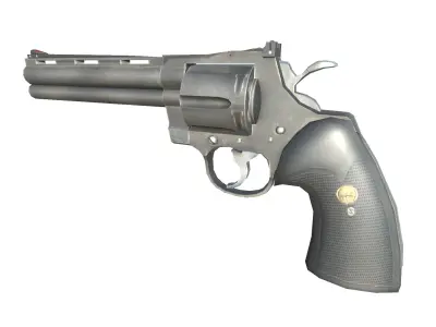 04-357 magnum-gun model 3d game ready model Low-poly 3D model Low-poly 3D model