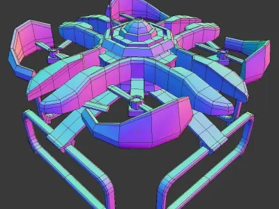 Warehouse Drone  Low-poly 3D model