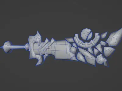 Ashbringer - LOW POLY sword model Low-poly 3D model