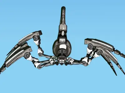 Mecha Spider Scorpion Low-poly 3D model
