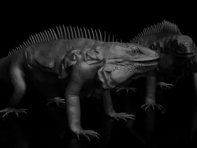iguana Free 3D model buy