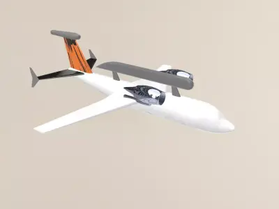 Fictional ELINT aircraft An-71 Inspired series 3D model