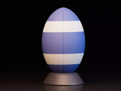 Rugby Ball and Protective Headgear 3D model