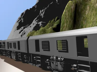 Train 3D model engine 3D model
