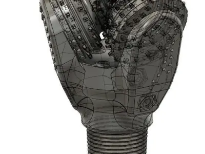 Tricone Rock Crusher 3D print model
