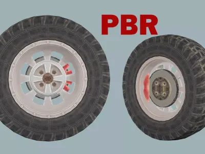 Car-Truck Wheel DD Low-poly 3D Model Low-poly 3D model