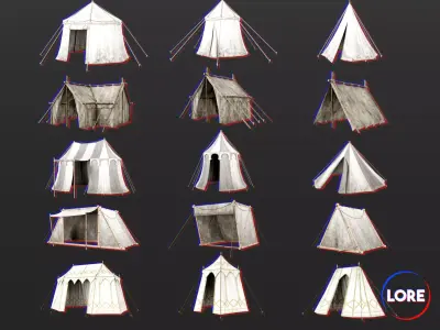 Medieval Collection Tents 3D Model Pack purchase