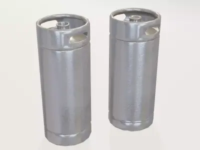 Slim Beer Drum 20L Collection Low-poly 3D model