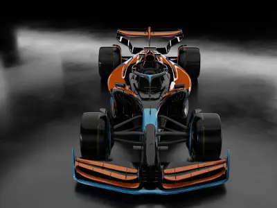 Mid Poly and Low Poly Generic Racing Car F1 03 3D model
