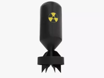 Nuke Bomb Cartoon Weapon 3D model
