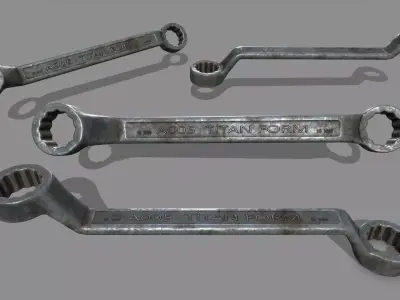 Wrench 1 Low-poly 3D model purchase