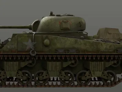 Sherman M4A2  3D model