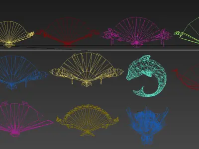 Weapon fan Low-poly 3D model