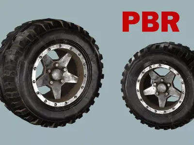 Car-Truck Wheel GG Low-poly 3D Model Low-poly 3D model