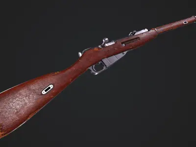 Mosin Nagant Free low-poly 3D model