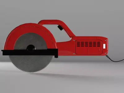 electric concrete saw pbr Low-poly 3D model