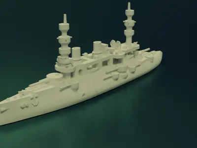 Battleship Charles Martel 3D print model