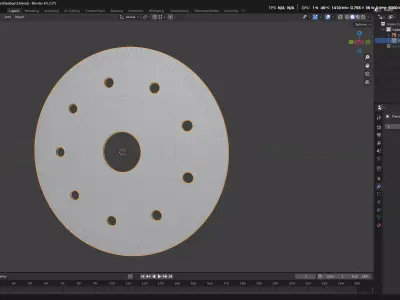 Saw Blade for Grinder Low-poly 3D model