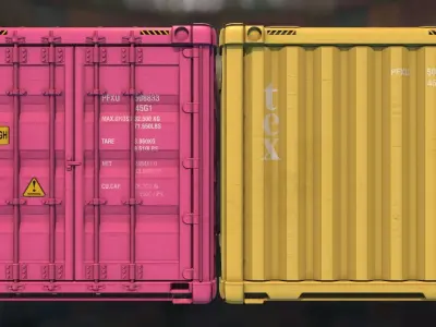 Cargo Shipping Container Free 3D model