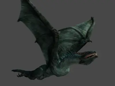 DRAGON BLENDER 2 Low-poly 3D model