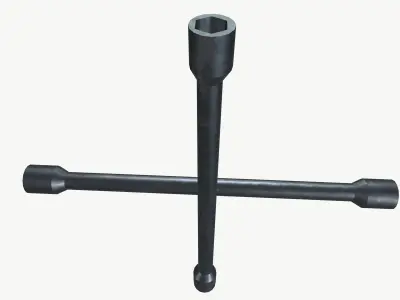 4 way lug wrench 3D model