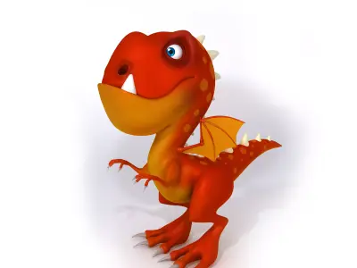 Dragon cartoon 3D model purchase
