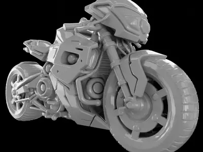 Voidrunner Printable Futuristic Bike Model 3D print model
