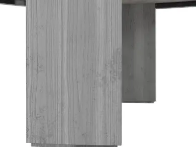 Portside Outdoor Concrete Round Coffee Table - West Elm 3D model