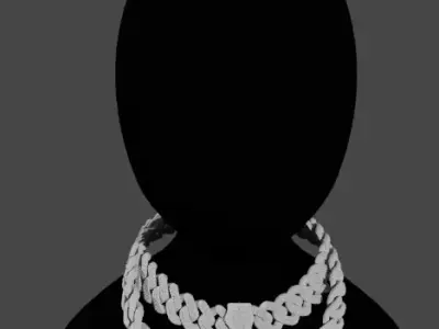 This Cuban Chain is a fusion of elegance and modernity Low-poly 3D model
