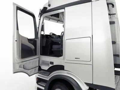 Mercedes eActros 600 with trailer 3D model