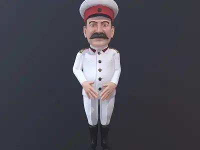 Joseph Stalin caricature  Low-poly 3D model