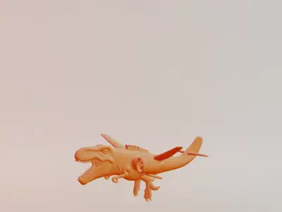 Nuclearo Dinossauro Italian brainrot Printable 3D print model