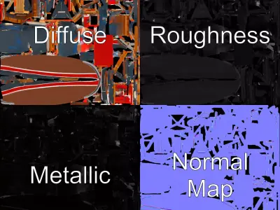 Venetian Gondola model pack Low-poly 3D model