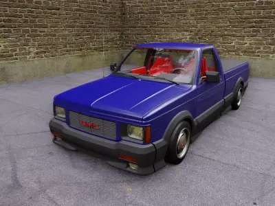 GMC syclone Low-poly 3D model