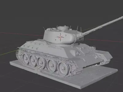 T34 85 obj 135 soviet Free 3D print model