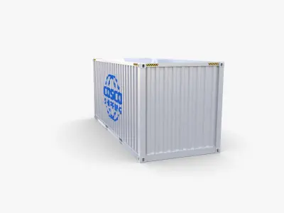 20ft Shipping Container Cosco Shipping v2 3D model